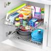 Simple Houseware Under Cabinet Pull Out Sliding Shelf Drawer Organizer, 21″ D x 17″ W(21″ D x 17″ W)