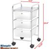 Simple Houseware Utility Cart with 10 Drawers Rolling Storage Art Craft Organizer, Chrome(Chrome)