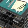 Simple Houseware Utility Cart with 12 Drawers Rolling Storage Art Craft Organizer, Multicolor(Black)