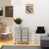 Simple Houseware Utility Cart with 12 Drawers Rolling Storage Art Craft Organizer, Multicolor(Chrome)