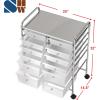 Simple Houseware Utility Cart with 12 Drawers Rolling Storage Art Craft Organizer, Multicolor(Chrome)