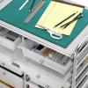 Simple Houseware Utility Cart with 12 Drawers Rolling Storage Art Craft Organizer, Multicolor(Chrome)