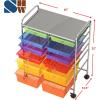 Simple Houseware Utility Cart with 12 Drawers Rolling Storage Art Craft Organizer, Multicolor(Multicolor)