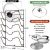 Simple Houseware Wall Door Mounted Pot Lid Rack, Chrome Finish(Bronze)