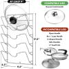 Simple Houseware Wall Door Mounted Pot Lid Rack, Chrome Finish(Chrome)