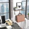 Simple Houseware Wall Mount Ironing Board Holder with Storage Shelf, Black