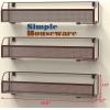 Simple Houseware Wall Mounted Spice Rack Shelves Organizer, Bronze, 3-Pack(Brown)