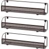 Simple Houseware Wall Mounted Spice Rack Shelves Organizer, Bronze, 3-Pack(Brown)
