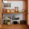 Simple Houseware Wooden Top Expandable Stackable Kitchen Cabinet and Counter Shelf Organizer, Rustic Brown(Maple)