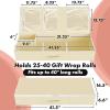 Simple Houseware Wrapping Paper Organizer – Under Bed Storage for 25-40 Rolls Gift Wrapping Paper, Gift Bags, Ribbons, 41.5”L x 16”W, Gray(Beige)