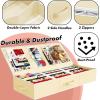 Simple Houseware Wrapping Paper Organizer – Under Bed Storage for 25-40 Rolls Gift Wrapping Paper, Gift Bags, Ribbons, 41.5”L x 16”W, Gray(Beige)