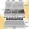 Simple Houseware Wrapping Paper Organizer – Under Bed Storage for 25-40 Rolls Gift Wrapping Paper, Gift Bags, Ribbons, 41.5”L x 16”W, Gray(Gray)