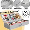 Simple Houseware Wrapping Paper Organizer – Under Bed Storage for 25-40 Rolls Gift Wrapping Paper, Gift Bags, Ribbons, 41.5”L x 16”W, Gray(Gray)