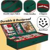 Simple Houseware Wrapping Paper Organizer – Under Bed Storage for 25-40 Rolls Gift Wrapping Paper, Gift Bags, Ribbons, 41.5”L x 16”W, Gray(Green)