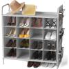 SIMPLE HOUSEWARE 4-Tier 16 Cube Shoe Cubby Rack Organizer, Gray
