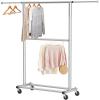 SIMPLE HOUSEWARE Double Rod Garment Rack, Grey(Grey)