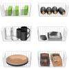 SIMPLE HOUSEWARE Under Shelf Basket, White – 2-Pack Space-Saving Storage Organizer for Kitchen, Pantry, Closet, Office – Wire Metal Shelf Organizer, No Tools Required(6 Pack)