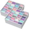 Simple Houseware 2 Pack Closet Sock Organizer, 24 Cell Drawer Divider, Gray(Gray)