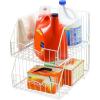 Simple Houseware 2 Pack Stackable Large Wide Entry Basket Bin, White, 17-Inch(White)
