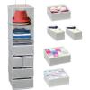 Simple Houseware 6 Shelf Hanging Closet Organizer with 5 Drawers Storage, Gray