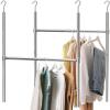 Simple Houseware Adjustable Closet Hanging Rod, Chrome – 2 Pack