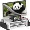 Simple Houseware Desk Monitor Stand Riser with Adjustable Organizer tray, Black(Panda)