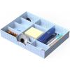 Simple Houseware Drawer Organizer Tray with 9 Adjustable Compartments, Black(Blue)