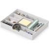Simple Houseware Drawer Organizer Tray with 9 Adjustable Compartments, Black(White)