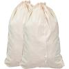 Simple Houseware Extra Large Natural Cotton Laundry Bag, Beige (28″ x 36″) – 2 Pack(2 Pack)