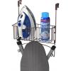 Simple Houseware Over-The-Door/Wall-Mount Ironing Board Holder, Chrome(Bronze)