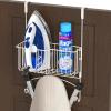 Simple Houseware Over-The-Door/Wall-Mount Ironing Board Holder, Chrome(White)
