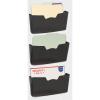 Simple Houseware Single Pocket Wall Mount for Hanging File Holderr, 5 Packs, Assorted Colors(Black)