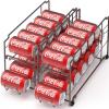 Simple Houseware Stackable Beverage Soda Can Dispenser Organizer Rack, White – 2 Pack(Bronze)