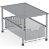 Simple Houseware Stackable Under Sink Cabinet Sliding Basket Organizer Drawer, White(Silver)