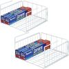 Simple Houseware Under Shelf Basket, White – 2 Pack