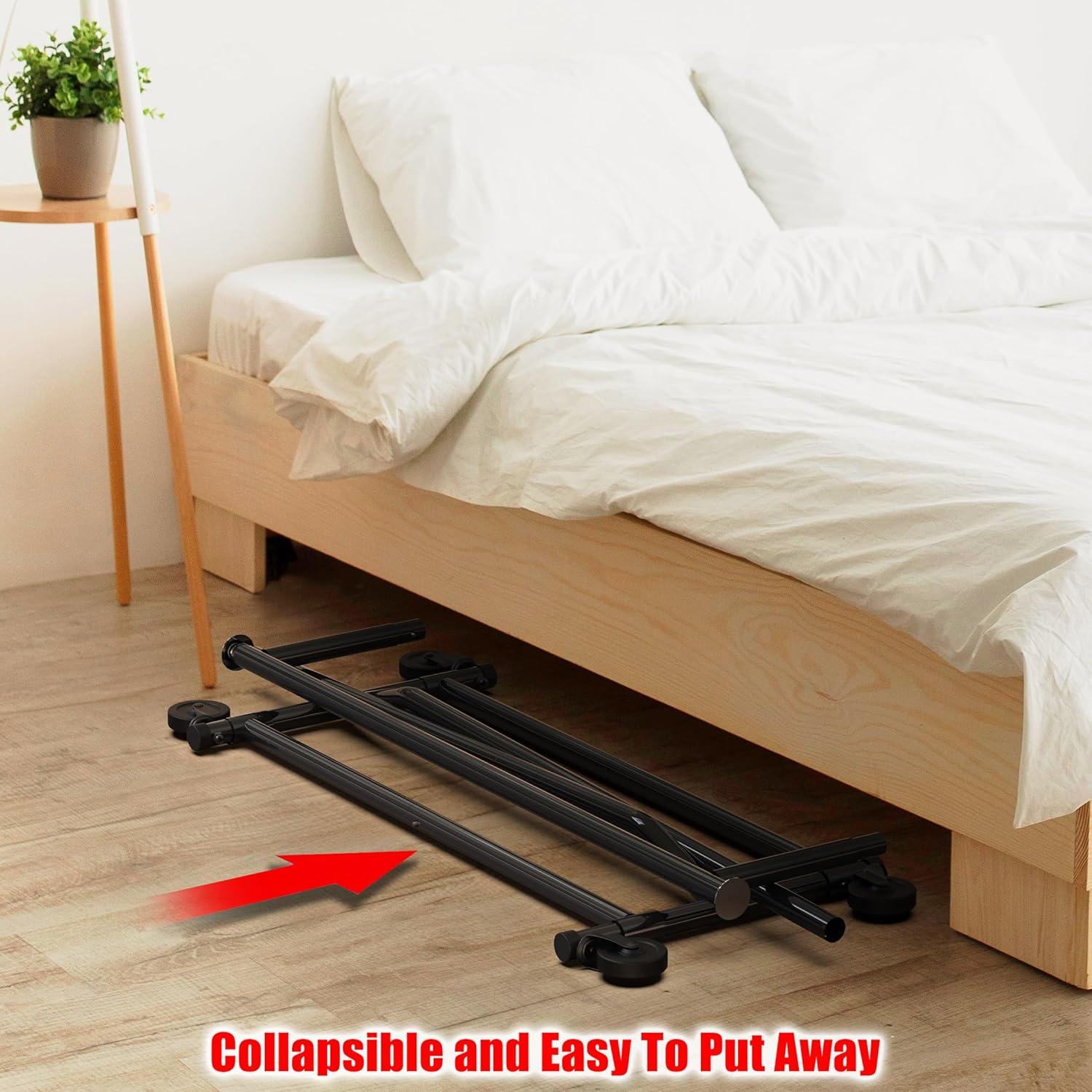 imageSIMPLE HOUSEWARE Supreme Commercial Grade Clothing Garment Rack Holds Up to 250 lbs 50 to 75 Inches Extensible Rod ChromeBlack