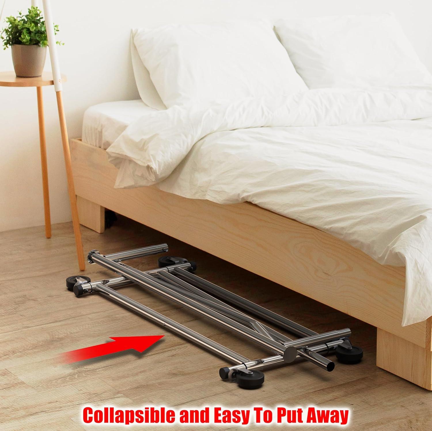 imageSIMPLE HOUSEWARE Supreme Commercial Grade Clothing Garment Rack Holds Up to 250 lbs 50 to 75 Inches Extensible Rod ChromeChrome