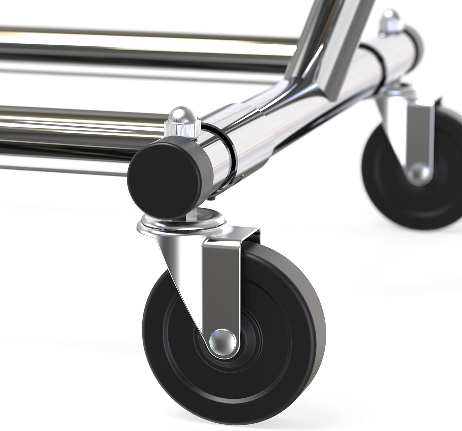 imageSIMPLE HOUSEWARE Supreme Commercial Grade Clothing Garment Rack Holds Up to 250 lbs 50 to 75 Inches Extensible Rod ChromeChrome