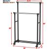 SIMPLE HOUSEWARE Double Rod Portable Clothing Hanging Garment Rack
