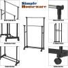 SIMPLE HOUSEWARE Double Rod Portable Clothing Hanging Garment Rack