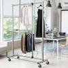 Simple Houseware Dual Bar Adjustable Garment Rack, Chrome, 72-inch Height(Chrome)