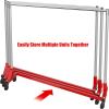 Simple Houseware Industrial Grade Z-Base Garment Rack, 500lb Load with 62 Inches Extra Long Bar, Gray(Red)