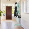 Simple Houseware Standing Coat and Hat Hanger Organizer Rack, 12 Hooks, Bronze(Turquoise)