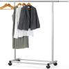 SIMPLE HOUSEWARE Standard Rod Garment Rack, Silver(Silver)