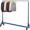 Simple Houseware Industrial Grade Z-Base Garment Rack, 500lb Load with 62 Inches Extra Long Bar, Gray(Blue)