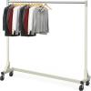 Simple Houseware Industrial Grade Z-Base Garment Rack, 500lb Load with 62 Inches Extra Long Bar, Gray(Gray)