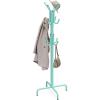Simple Houseware Standing Coat and Hat Hanger Organizer Rack, 12 Hooks, Bronze(Turquoise)
