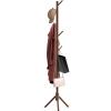 Simple Houseware Wooden Coat Rack Stand Garment Tree Rack, Walnut, 18”x18”x68”