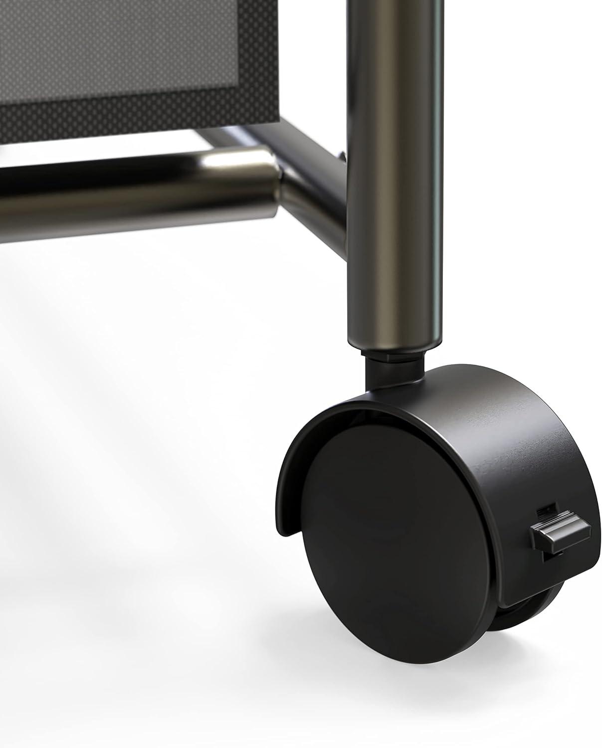 imageSimple Houseware 2Bag Heavy Duty Rolling Laundry Sorter Cart Dark Gray 2 Section Removable Bags and Lockable Wheels for Laundry Room OrganizationDark Gray