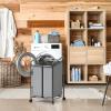 Simple Houseware 2-Bag Heavy Duty Rolling Laundry Sorter Cart, Dark Gray – 2 Section Removable Bags and Lockable Wheels for Laundry Room Organization(Dark Gray)